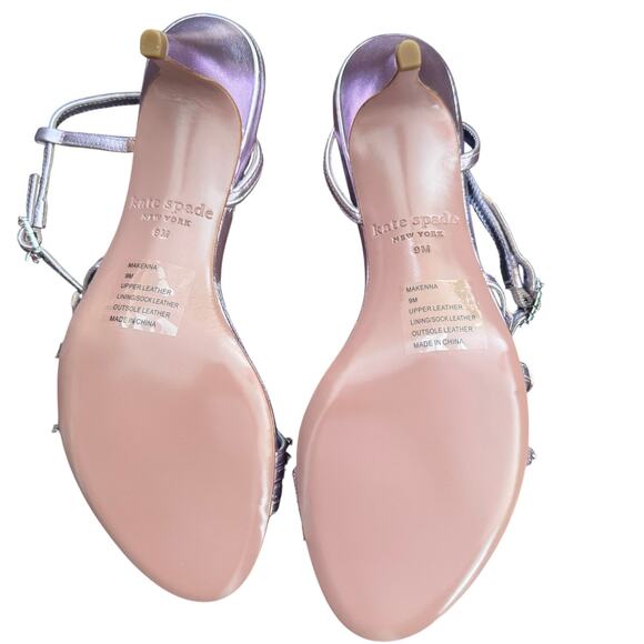 Kate Spade Makenna Pink Embellished Strappy Sandals Size 9M NIB - Picture 6 of 11